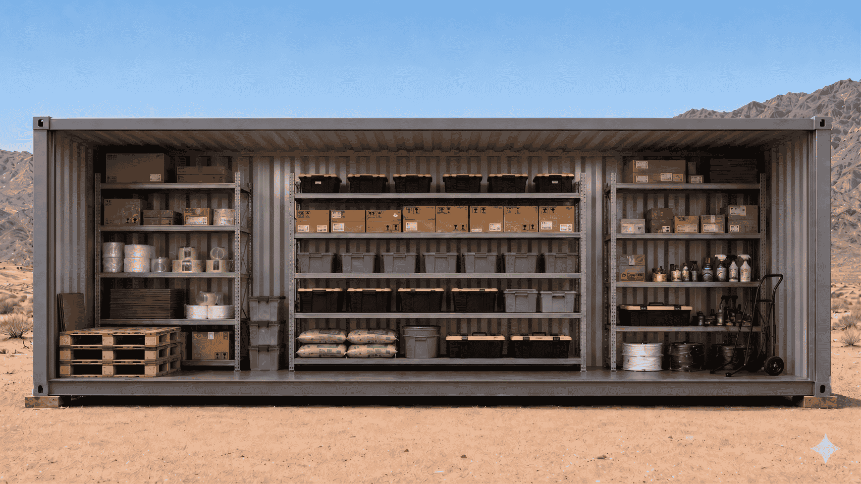 Interior de bodega modular Rapalo